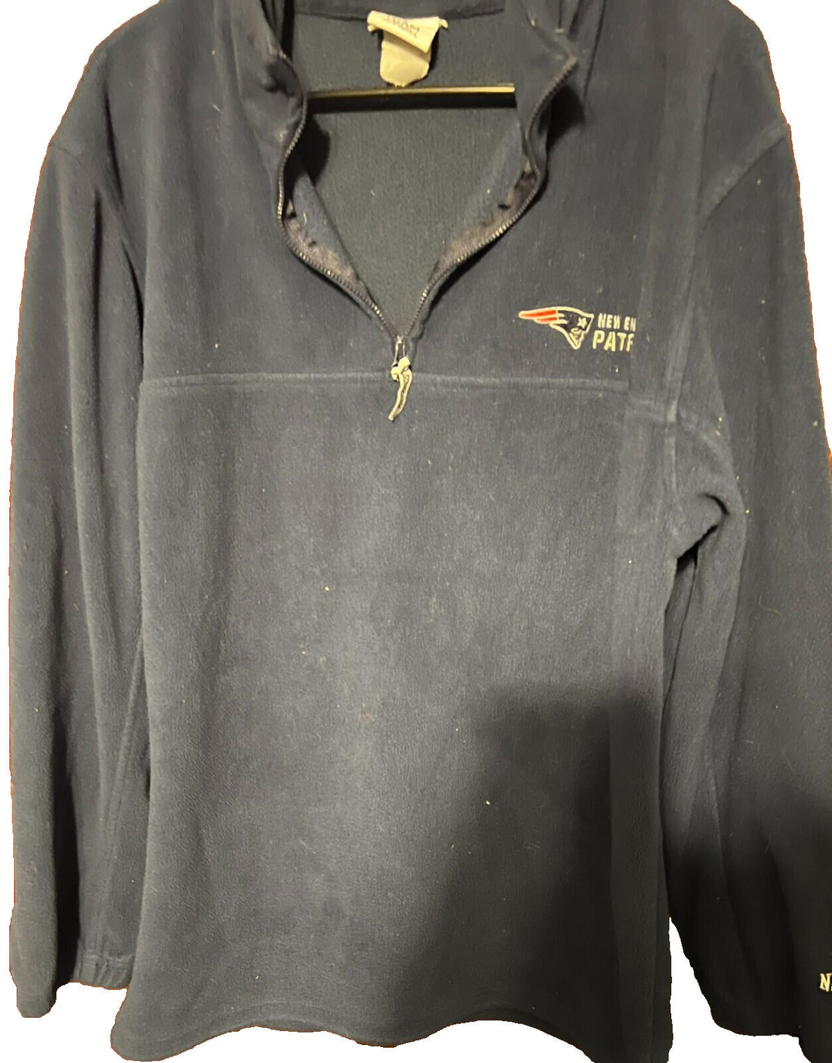 New England Patriots microfleece Pullover 1/4 Zip Size L