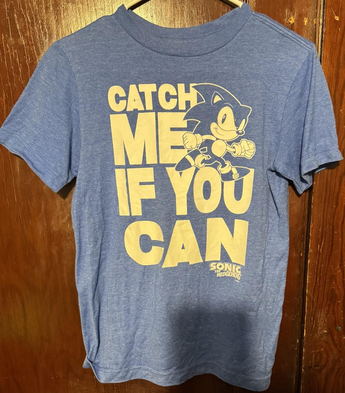 Sonic the Hedgehog Character T-Shirt Kid's Size L Blue