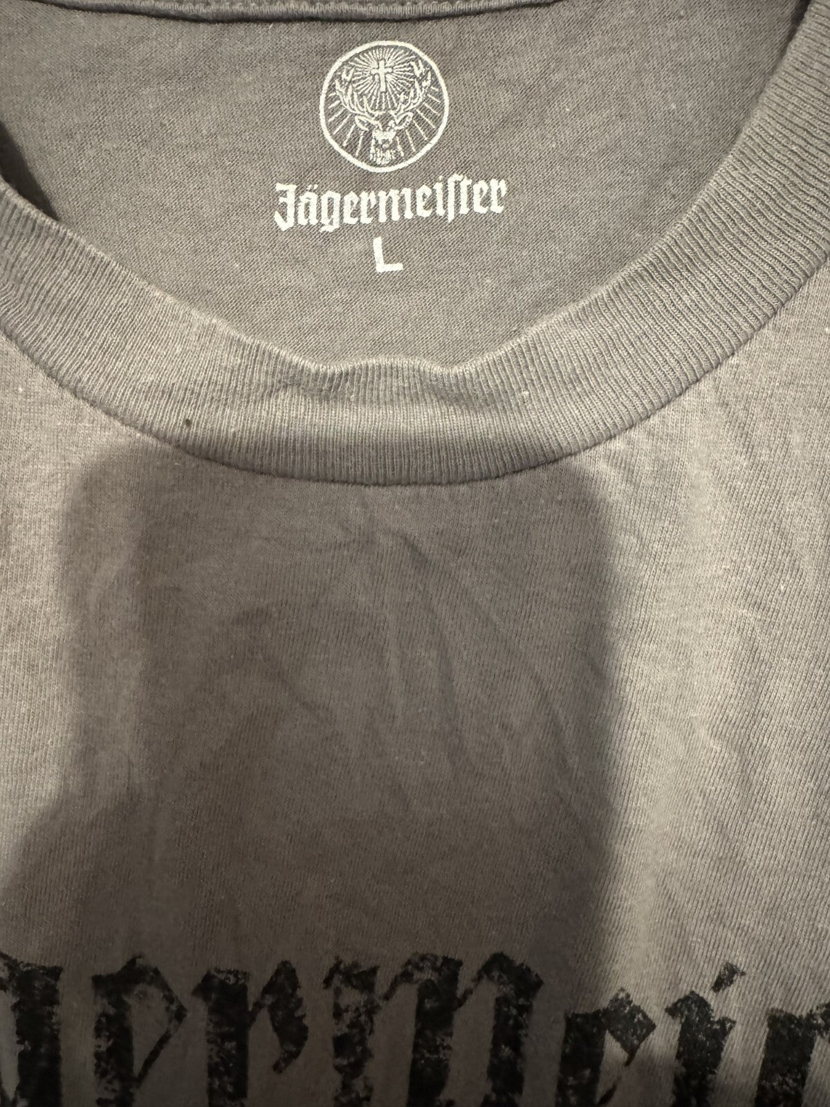 Jagermeister Gray Logo T-Shirt Men Size L