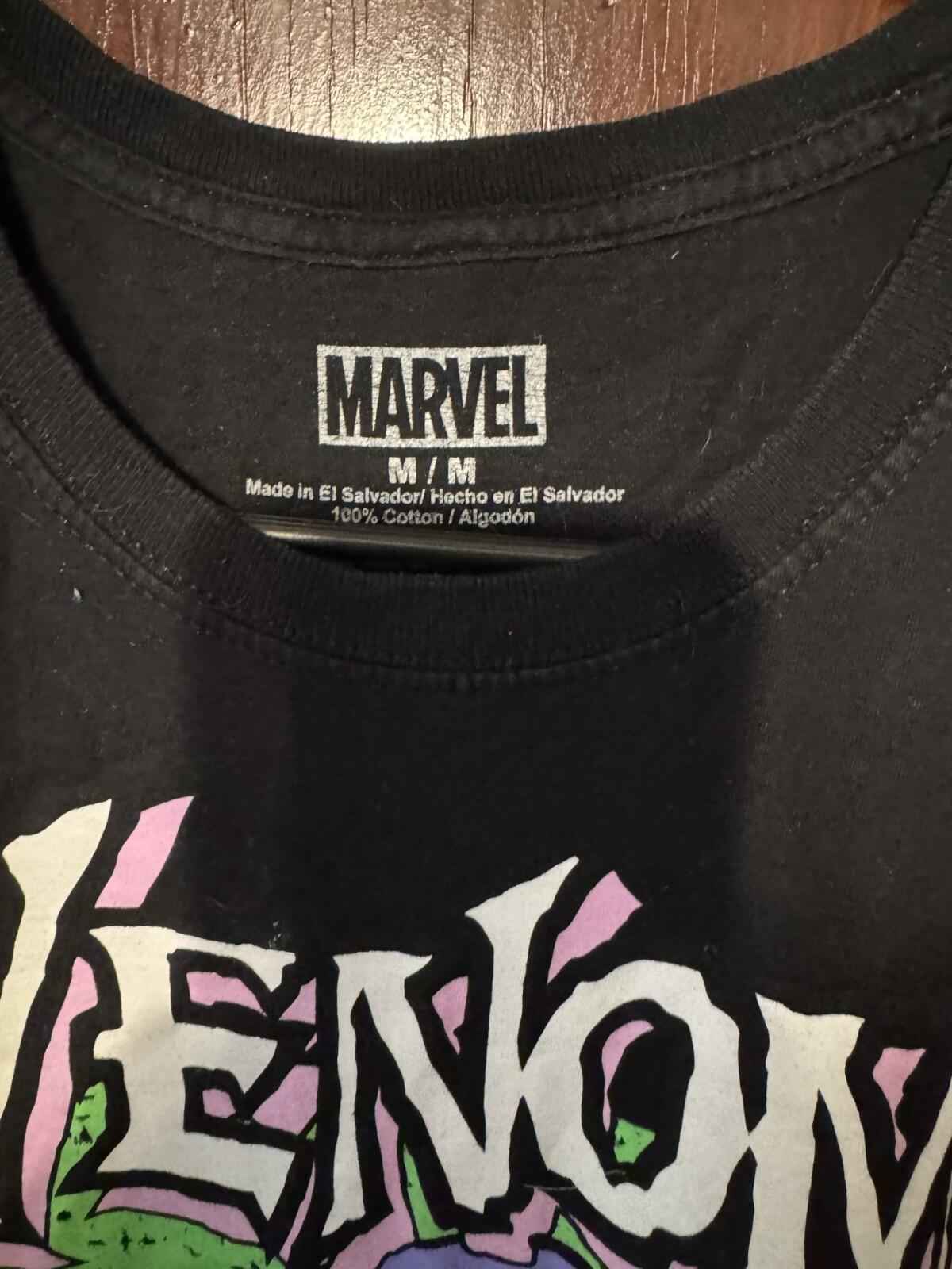 Venom Comic Book Marvel S/S Tee shirt Men's Size M Black