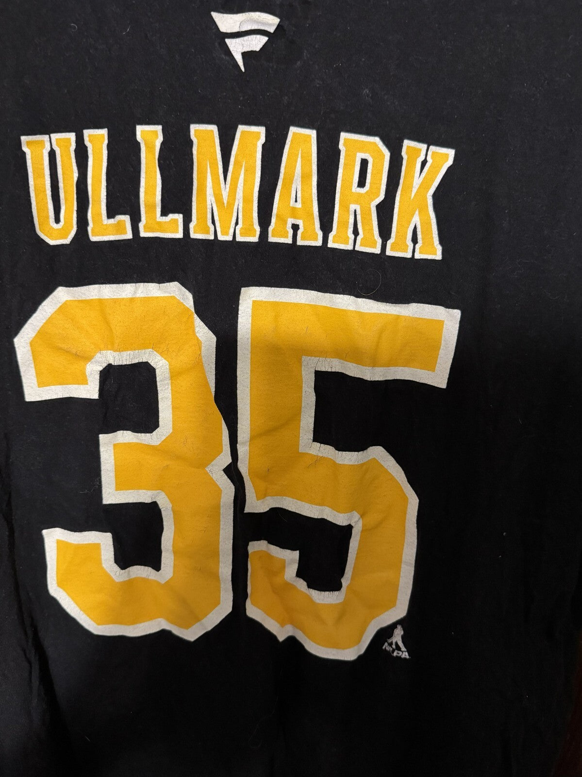 Boston Bruins Fanatics Linus Ullmark #35 Black Tee Men Sz XL
