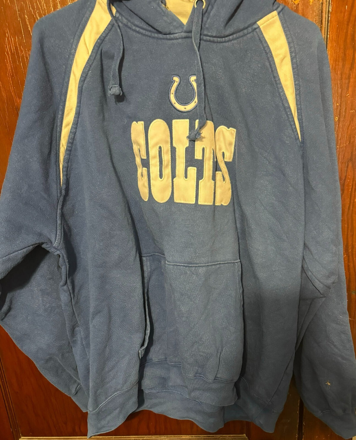 Indianapolis Colts Hoodie Mens L (?) White Blue Sweatshirt