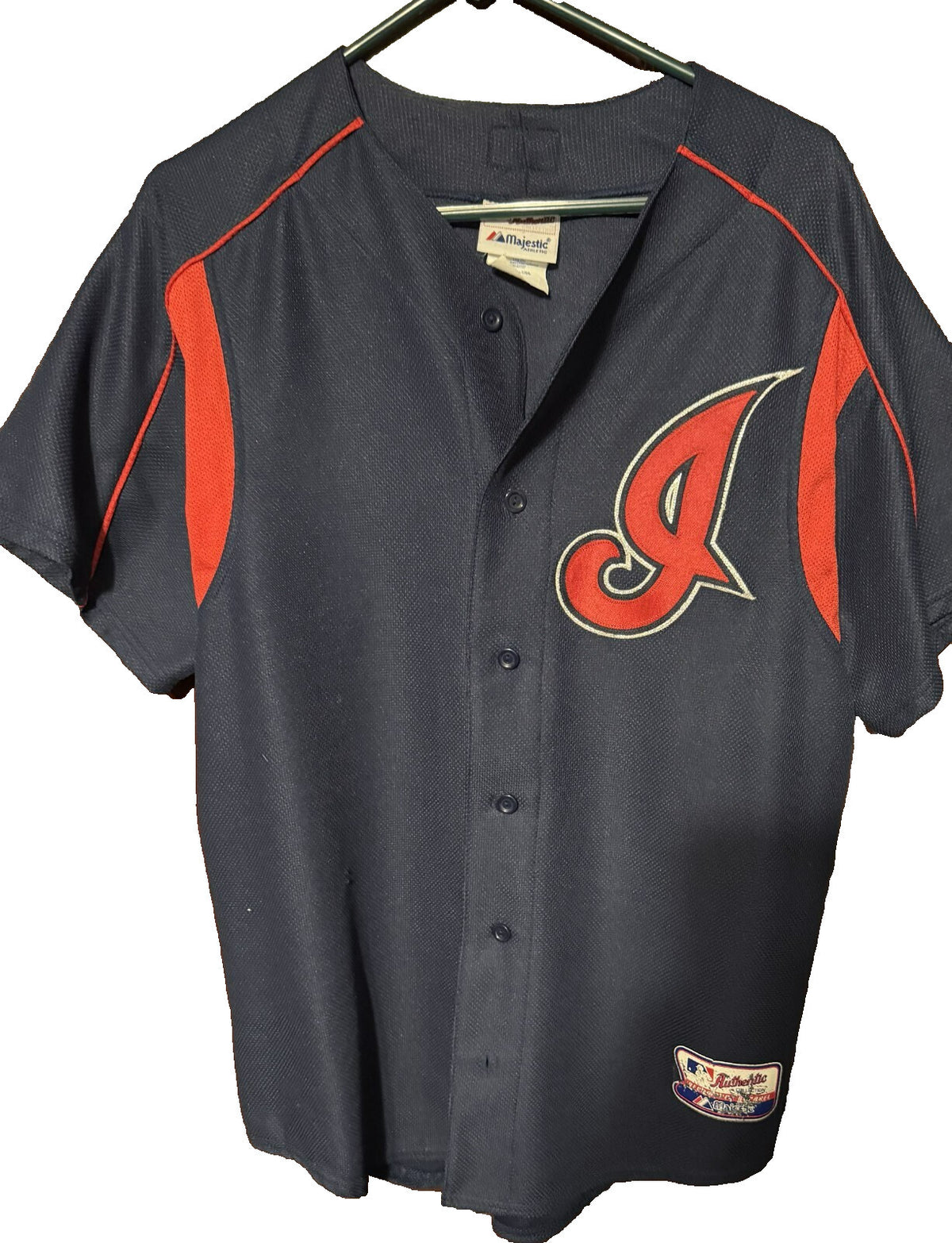 Cleveland Indians Guardians Majestic Jersey Men's Sz M Blue