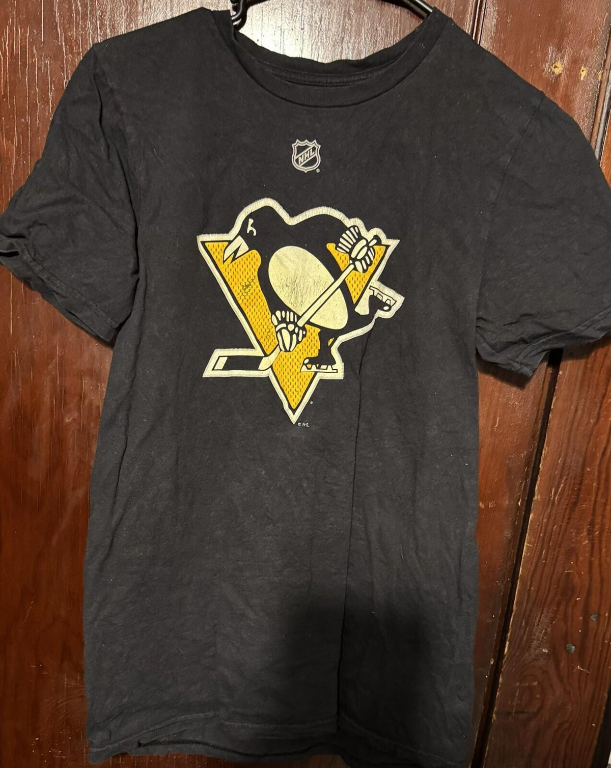 Pittsburgh Penguins Reebok Kris Letang Tee Black Men Size S