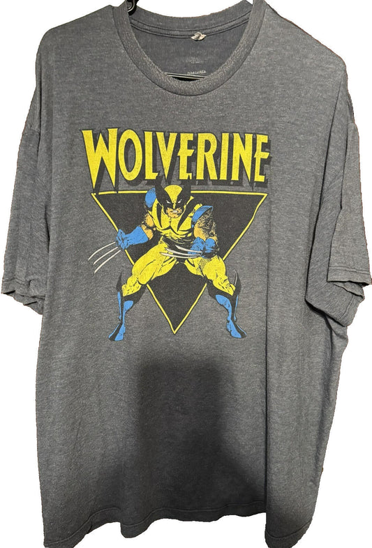 Wolverine Comic Book X-Men Marvel T-shirt Men's Sz XXL Gray