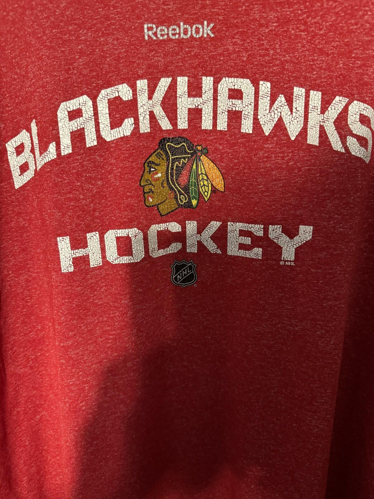 Chicago Blackhawks Reebok T-Shirt Red Men’s Sz XL