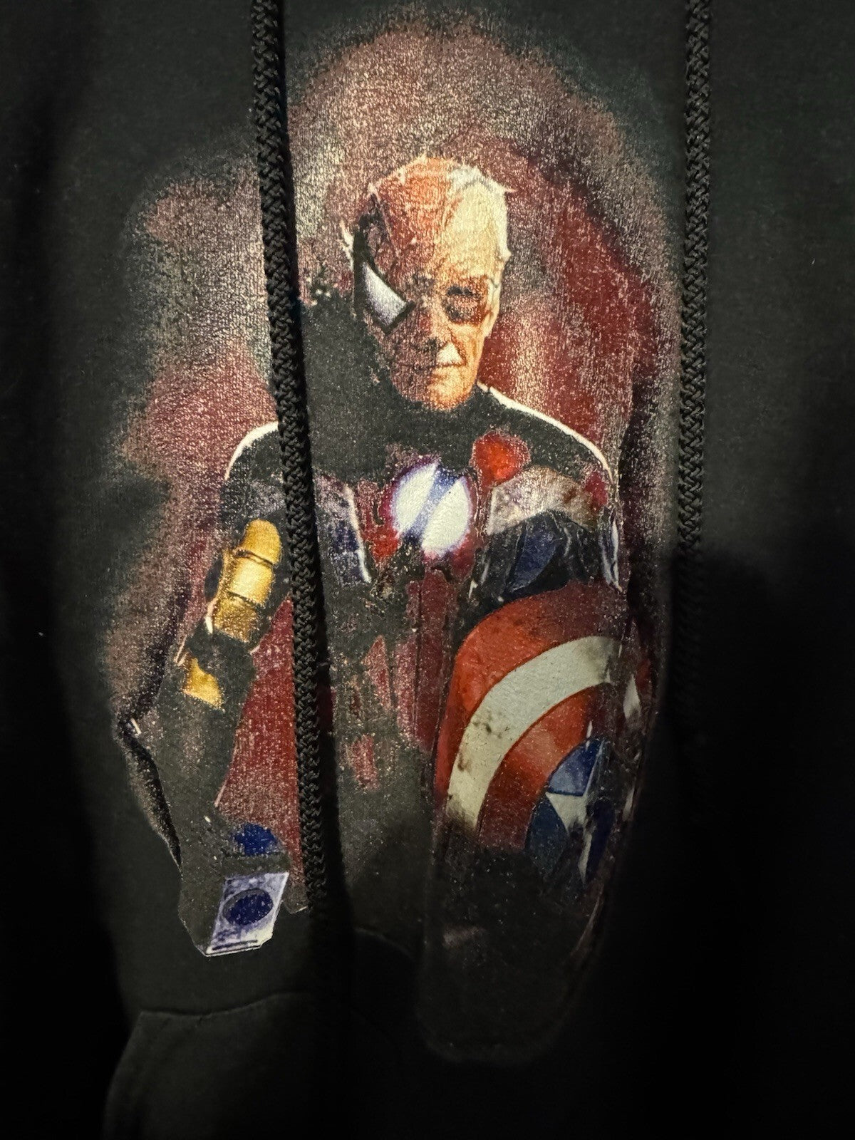 Marvel Stan Lee Avengers Pullover  Hoodie Men's Size L Black