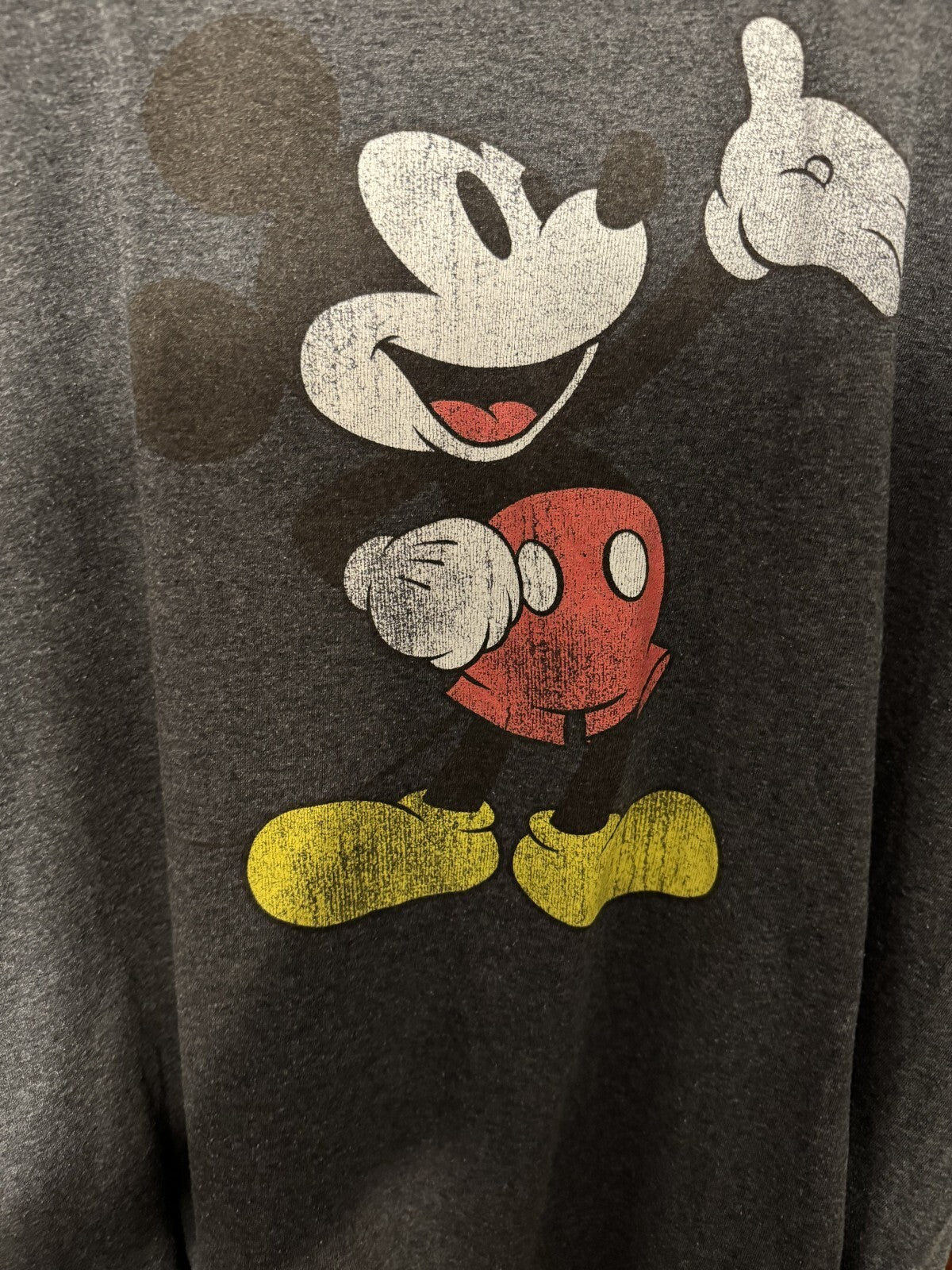 Mickey Mouse Disney T Shirt Gray Men's Size XL