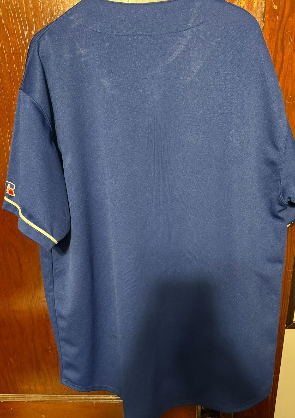 Texas Rangers Russell Athletic Jersey Blue MLB Men's Size XL