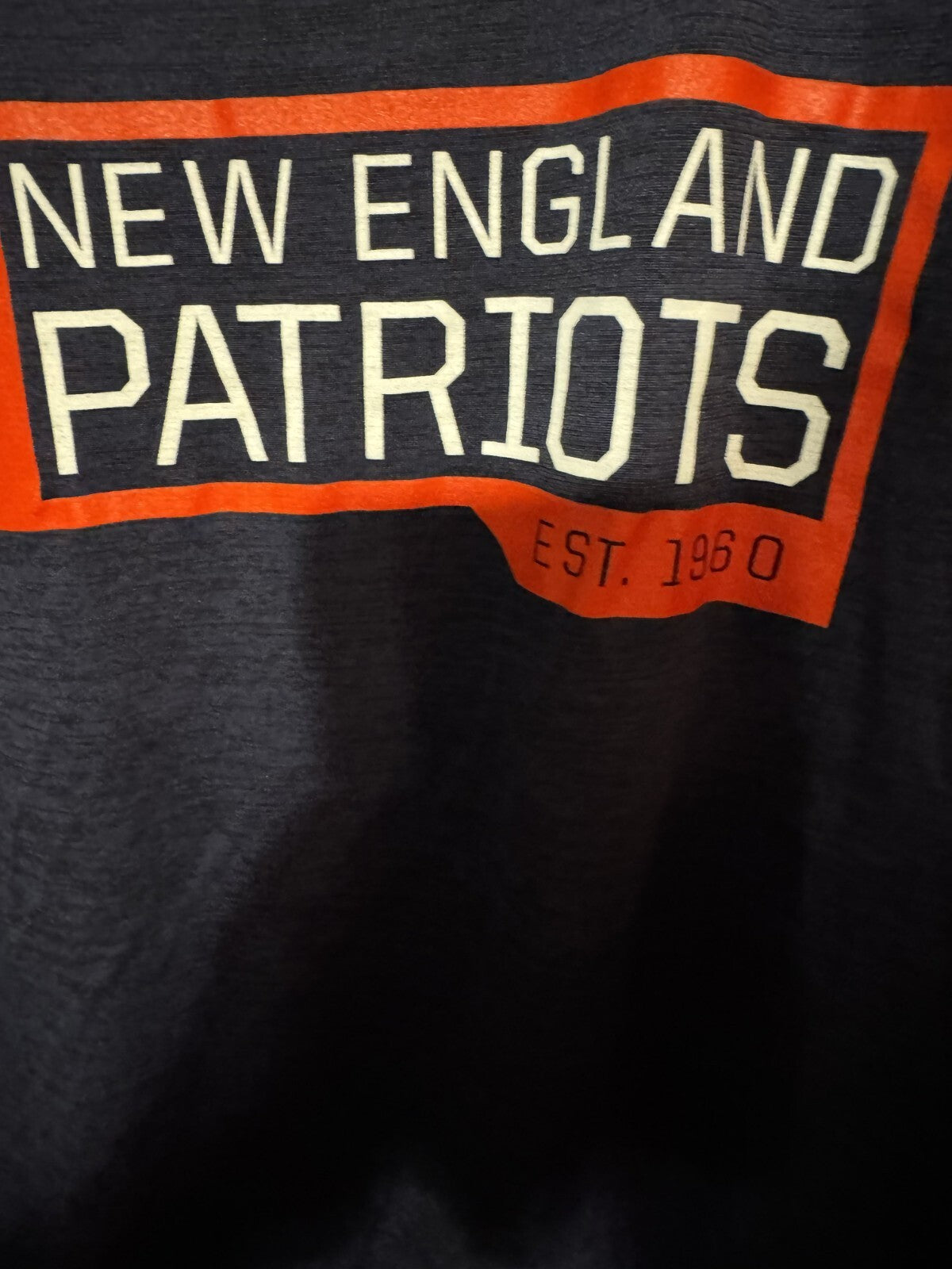 New England Patriots Majestic Tee Men L Blue New With Tags