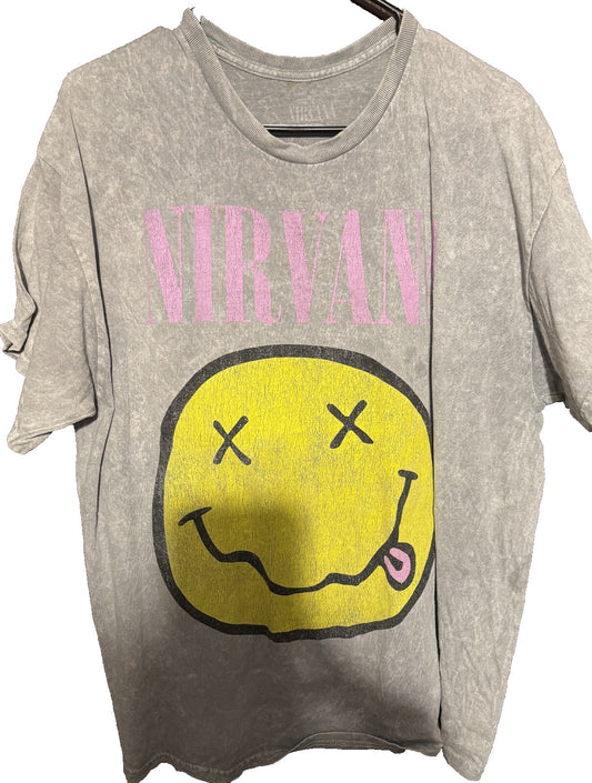 Nirvana t-shirt Gray Men's size XL