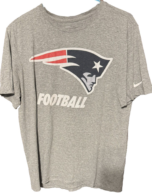 New England Patriots T-Shirt Men L Gray Nike Tee NFL