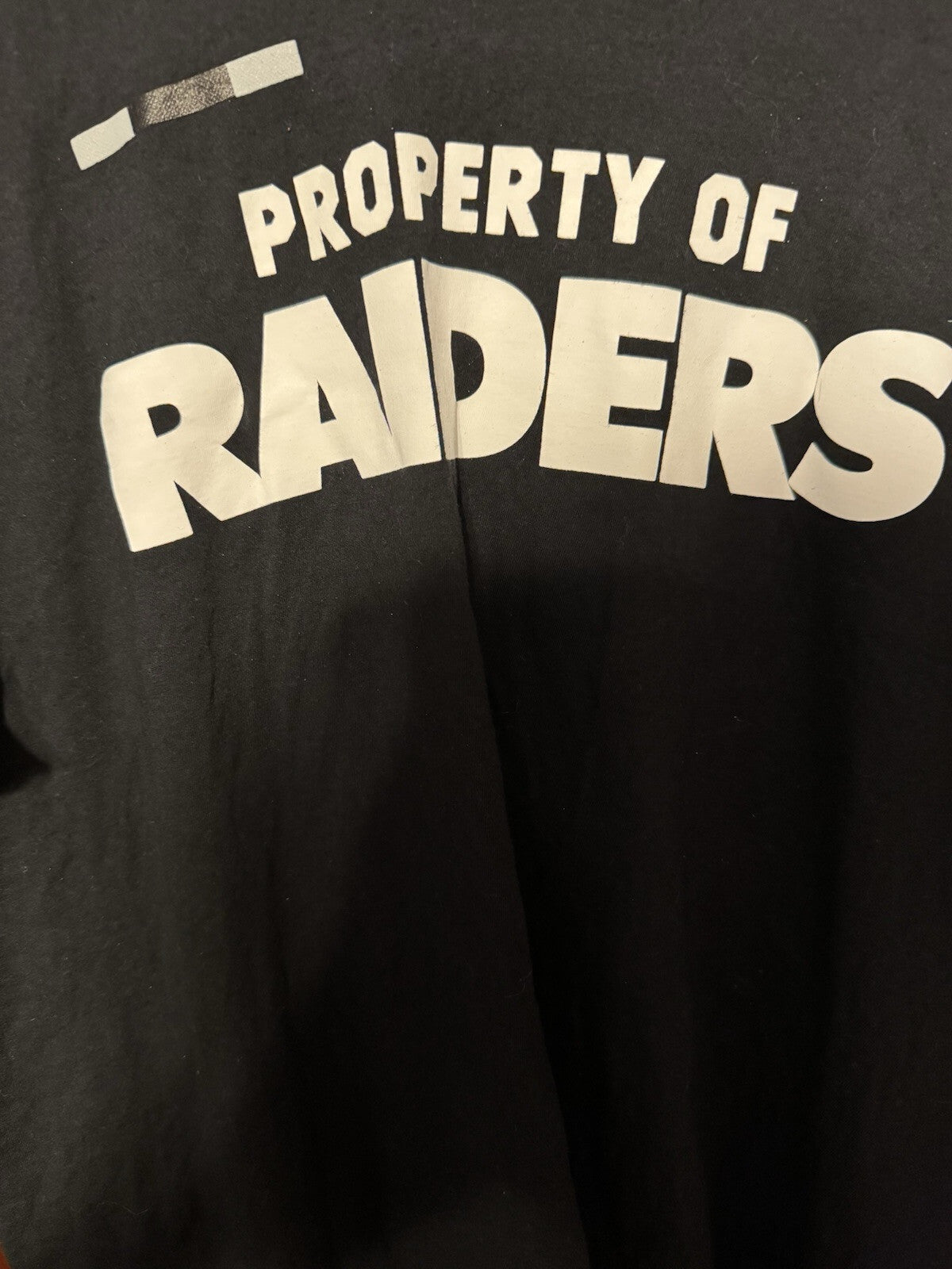 Las Vegas Oakland LA Raiders NFL Black Tee Men sz L Nike