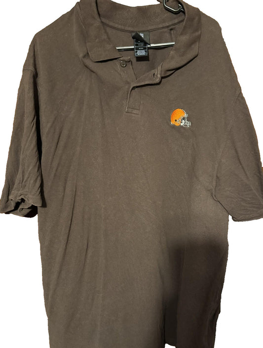 Cleveland Browns Vintage Reebok Polo Men’s Size 2XL Brown