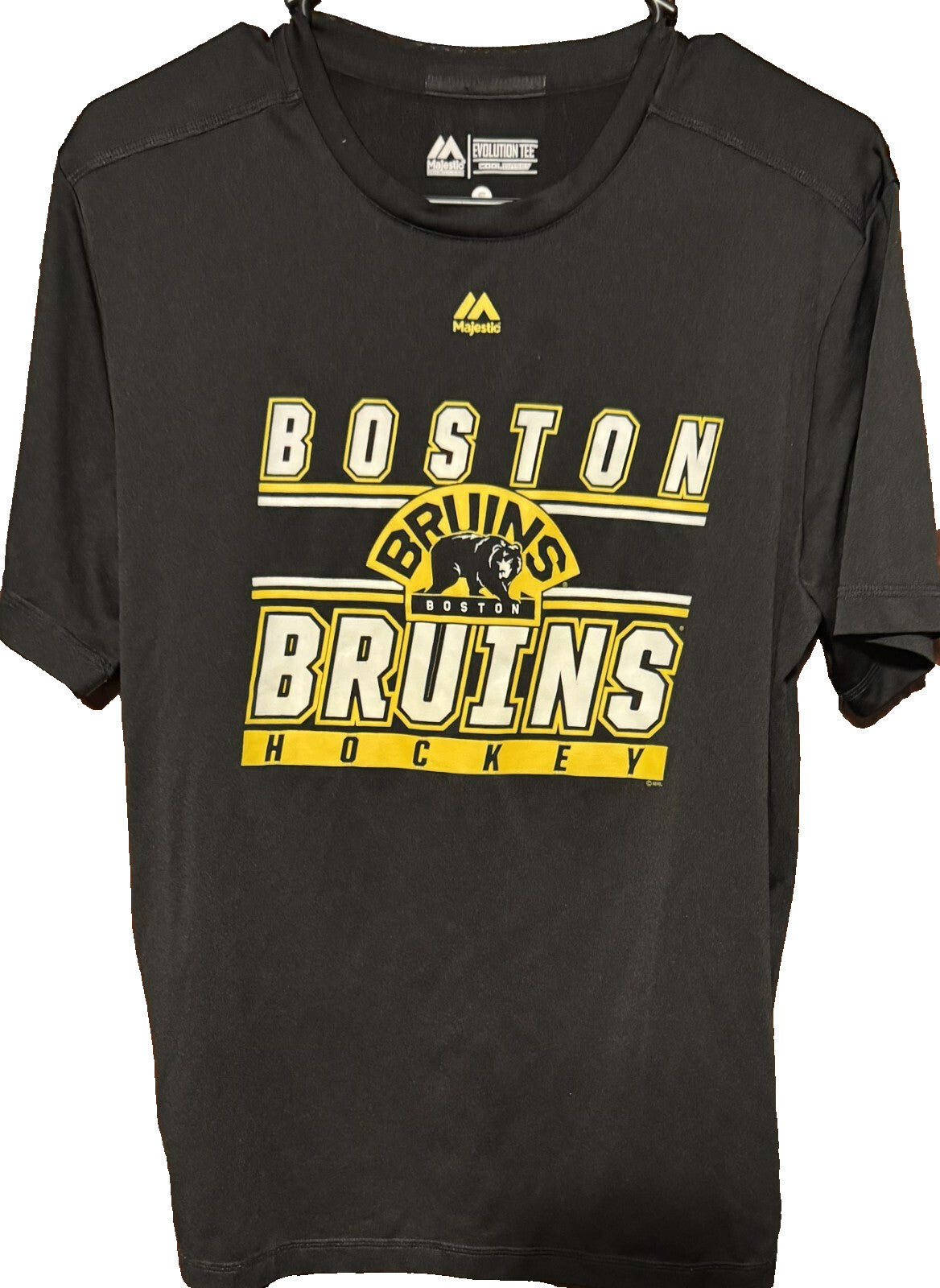 Boston Bruins Majestic T-Shirt Black Men's Sz S