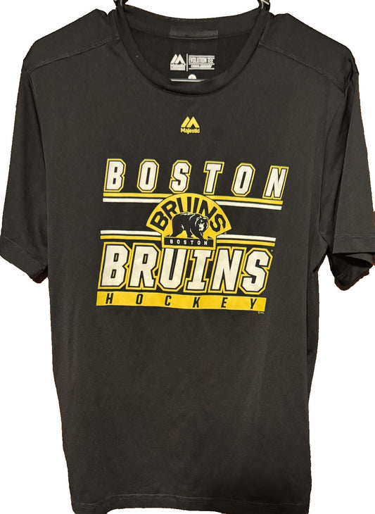 Boston Bruins Majestic T-Shirt Black Men's Sz S