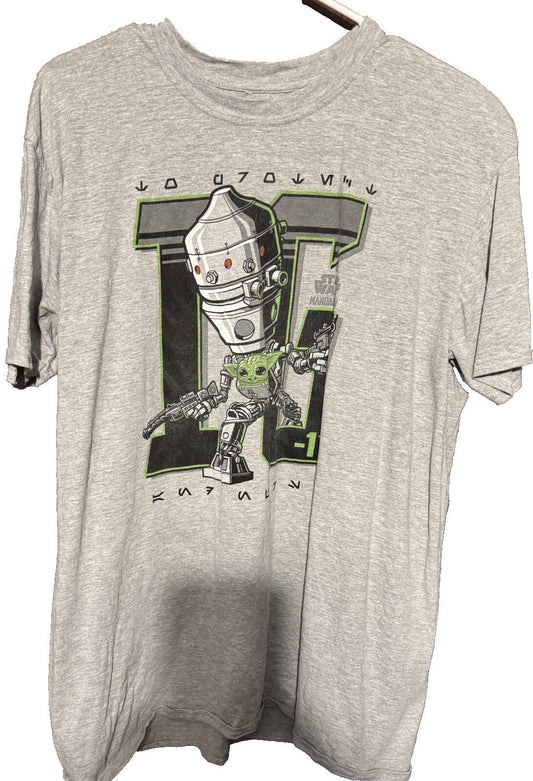 Star Wars Mandalorian Funko Pop T-Shirt Men's Size XL Gray