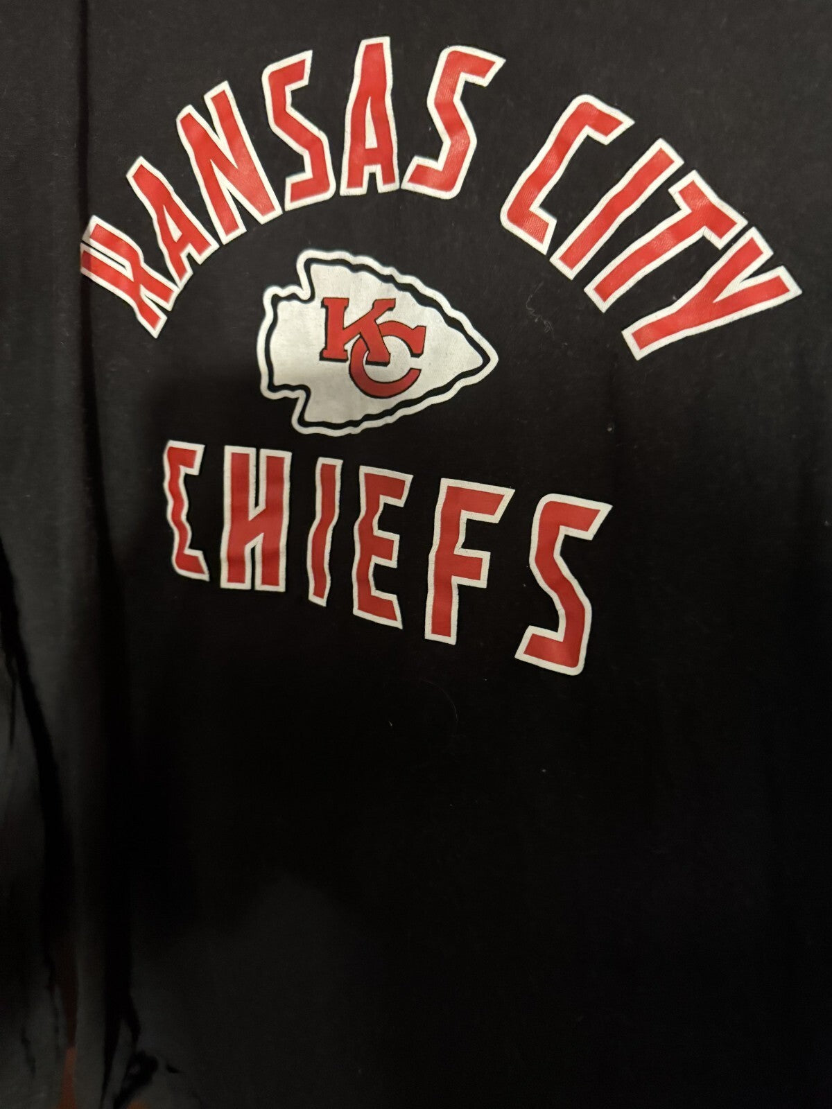 Kansas City Chiefs Black Fanatics L/S t-shirt Men's Size L