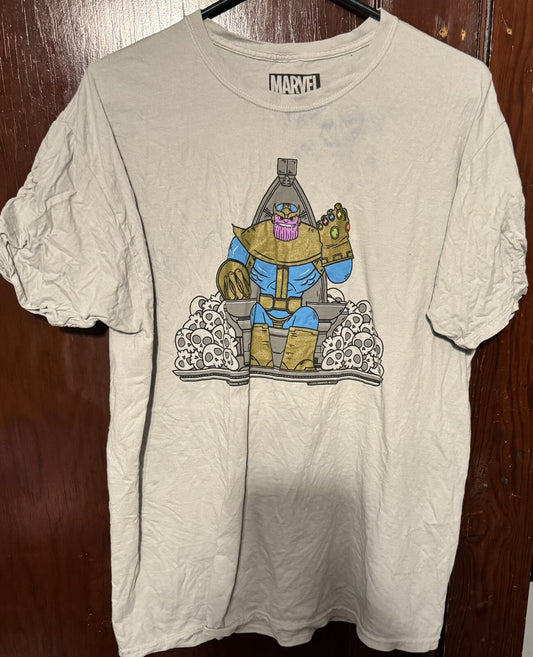 Thanos Marvel Avengers T-Shirt Men Sz L Gray