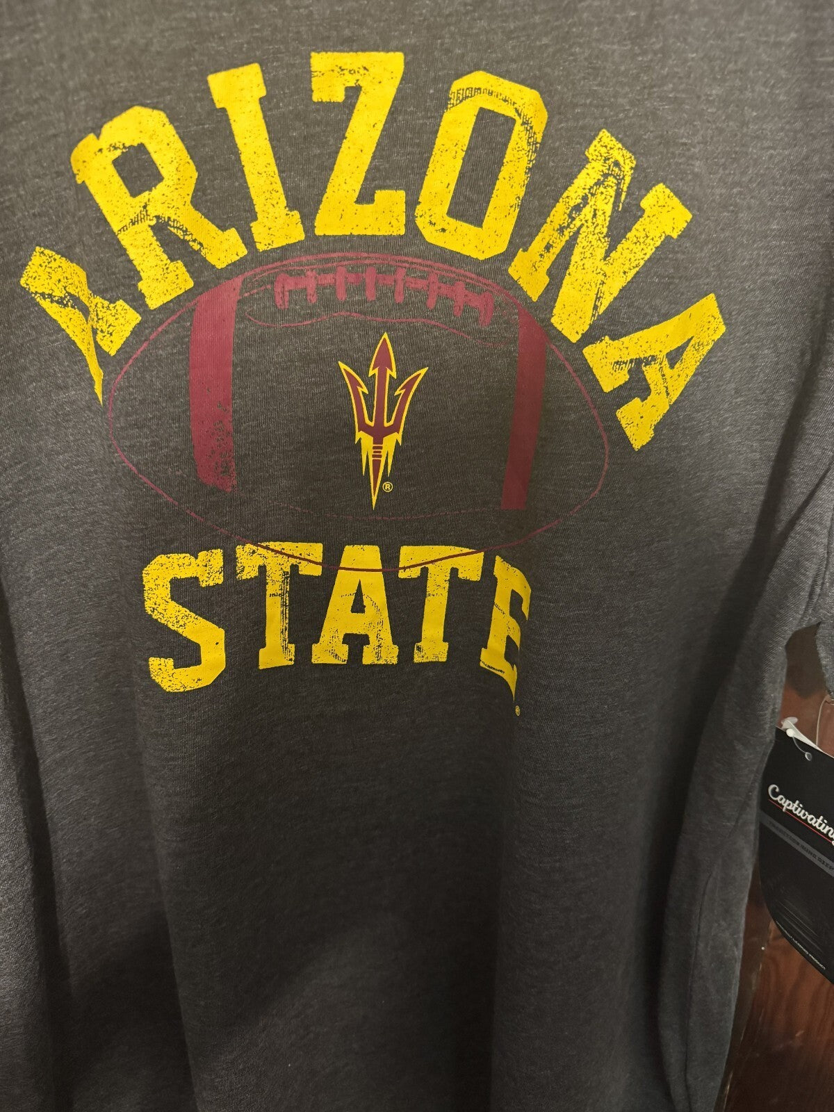 Arizona State Sun Devils Captivating T-shirt Men Sz XL Gray New With Tags