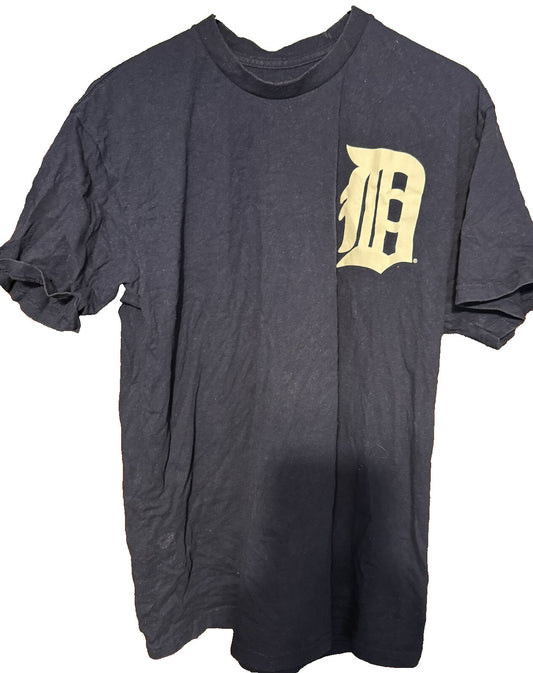 Detroit Tigers Blue Majestic T-Shirt Blue Men's Sz L MLB