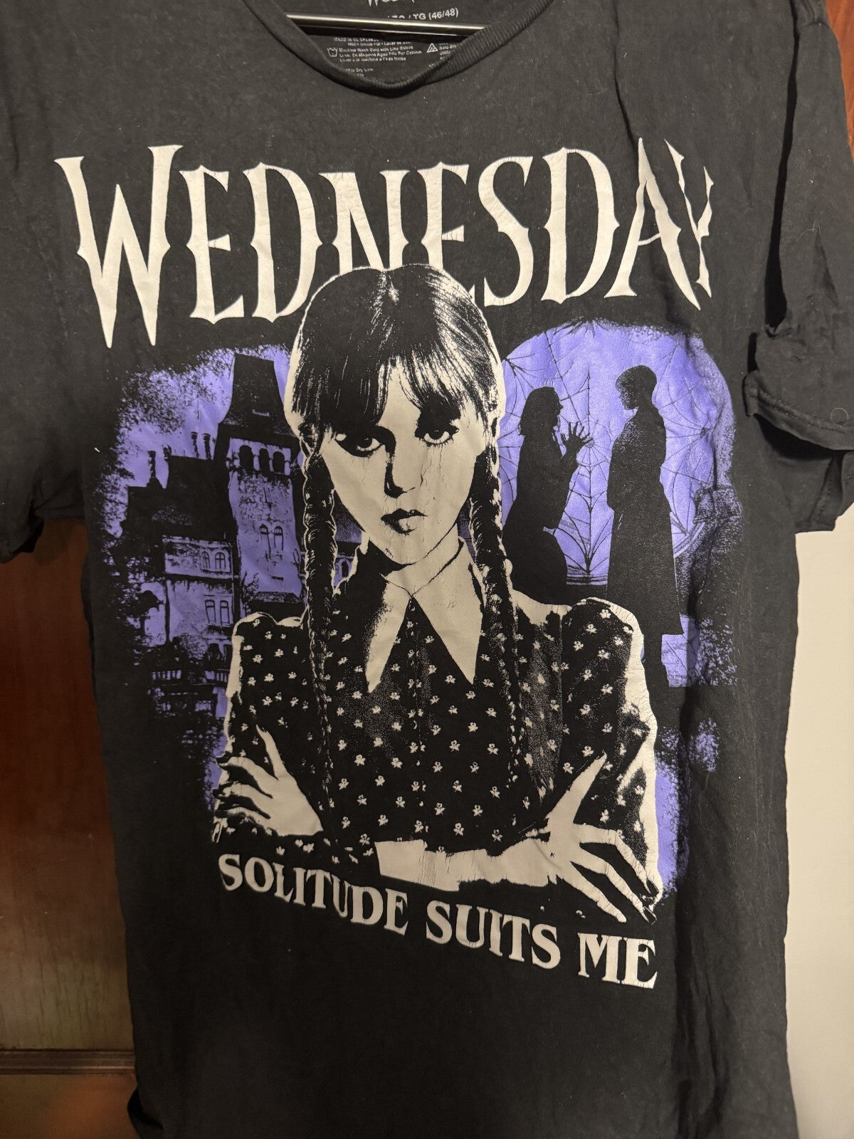 Wednesday Addams Family S/S T-Shirt Black Men's Size XL
