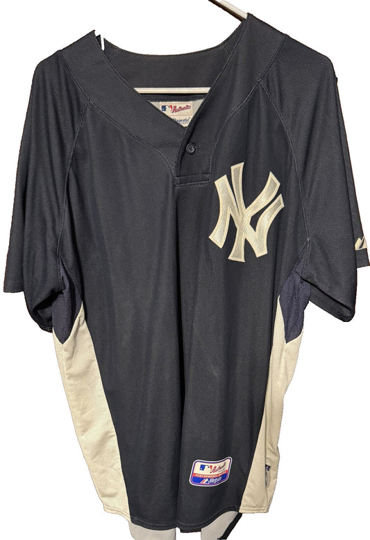 New York Yankees Vintage Majestic Batting Practice Jersey Men Size XL (?) Blue