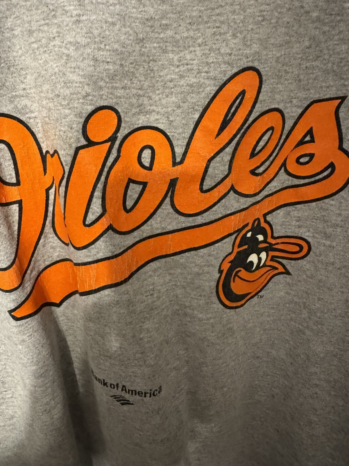 Baltimore Orioles Gray Distressed S/S T-shirt Men size XL