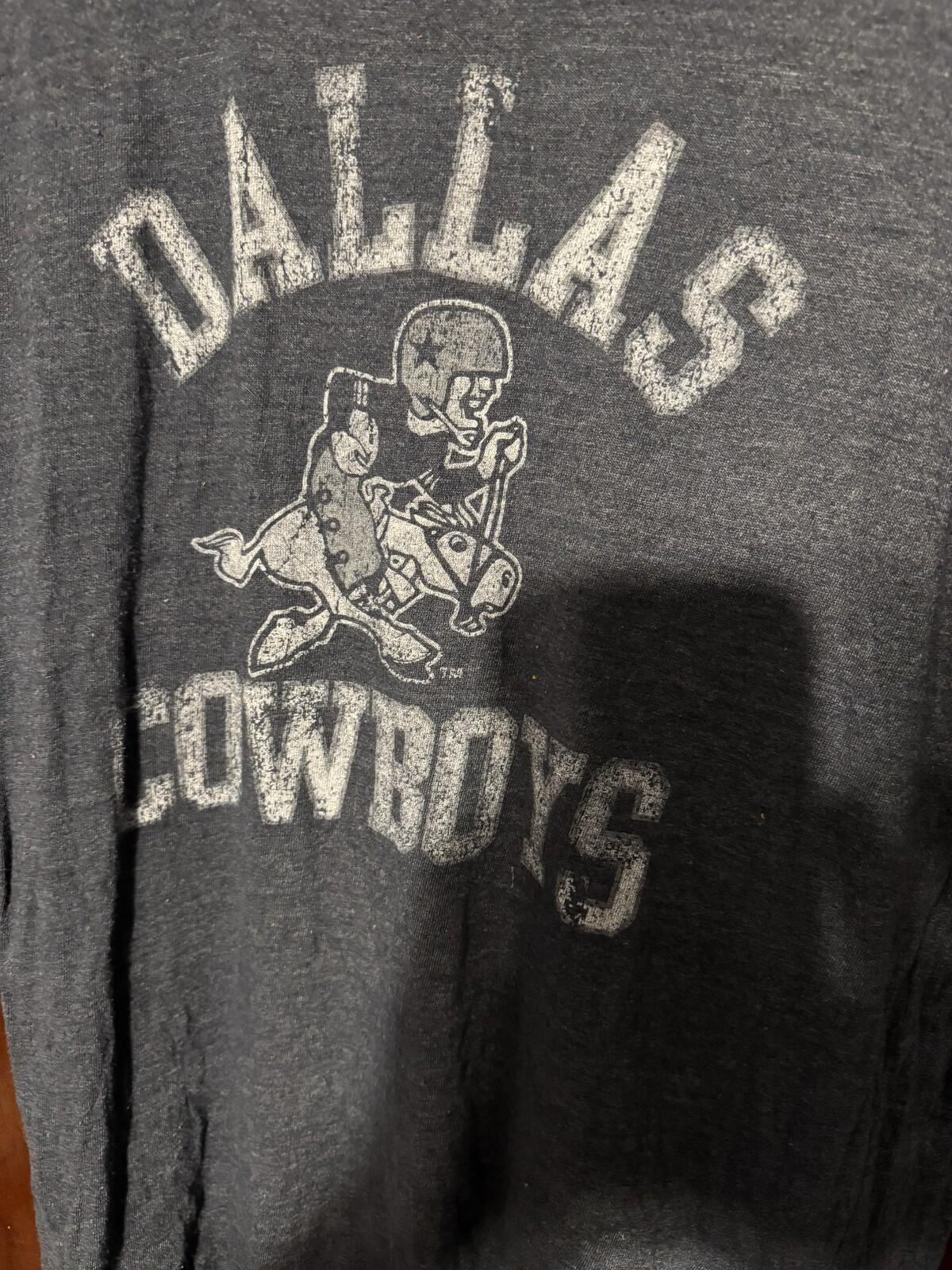 Dallas Cowboys Vintage Logo T-Shirt Gray Men Size M