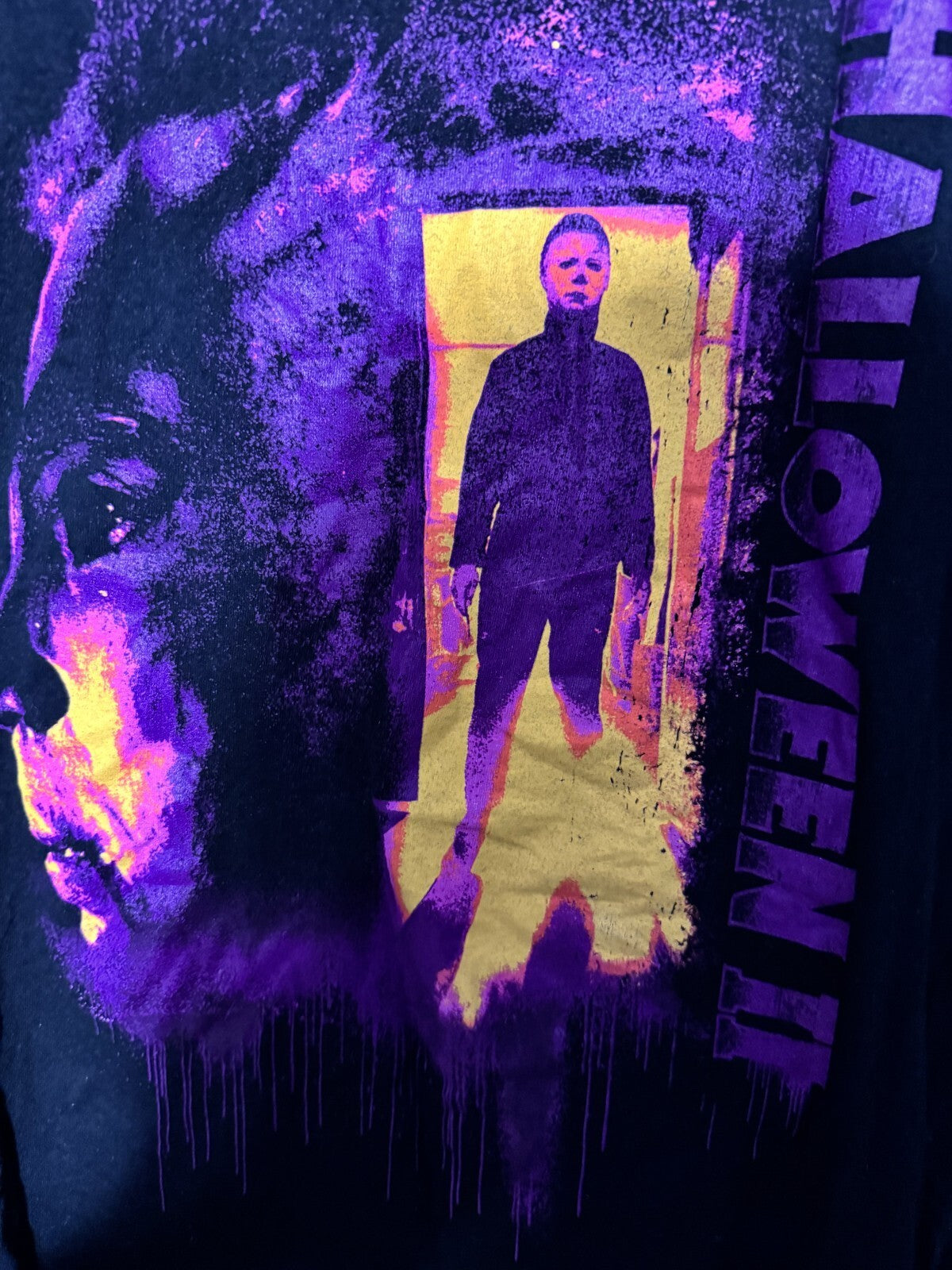 Halloween II Jason Myers Movie Logo T-Shirt Men's Size L Black Horror