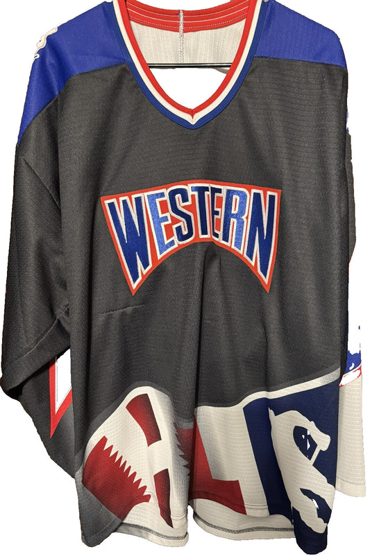 IHL Western Conference Vintage All-Star Hockey Jersey Size Men XXL Bauer Black