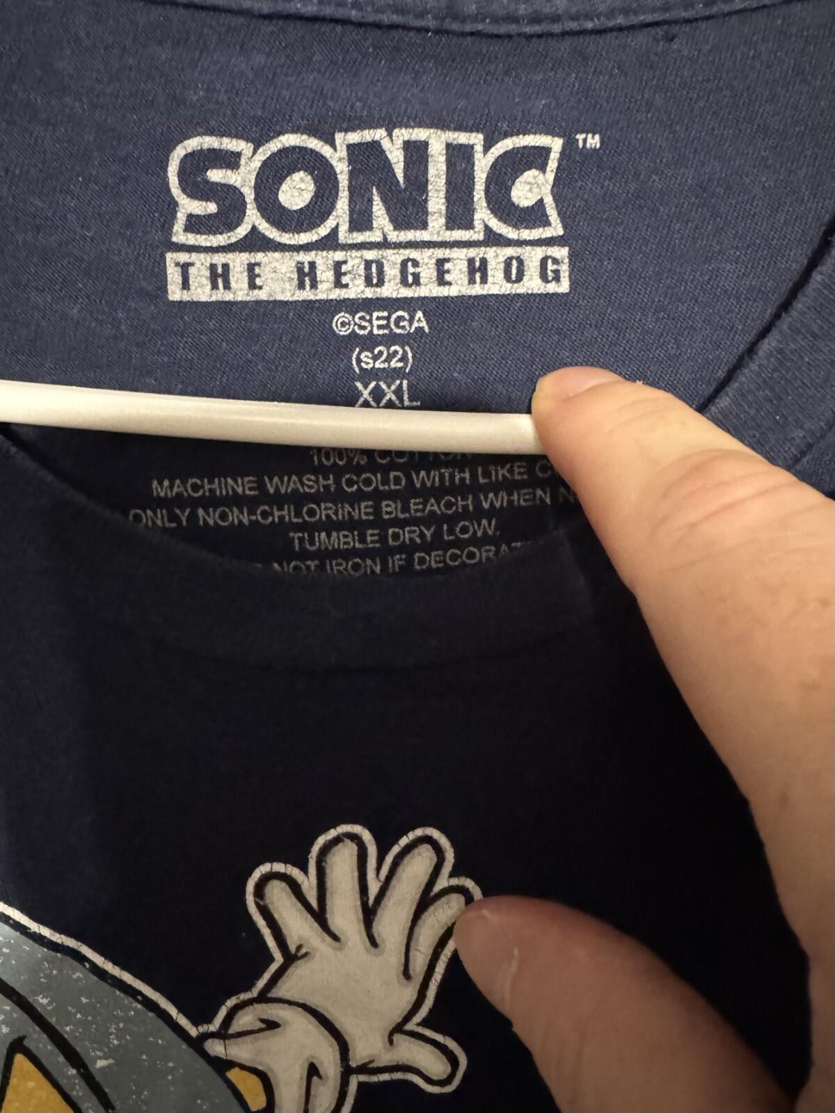 Sonic the Hedgehog Character T-Shirt Men's Size XXL Blue