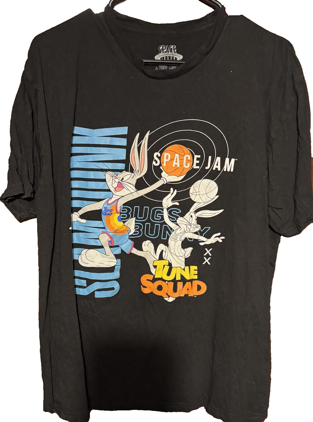 Space Jam Looney Toones Logo T Shirt Men's Size XL Black