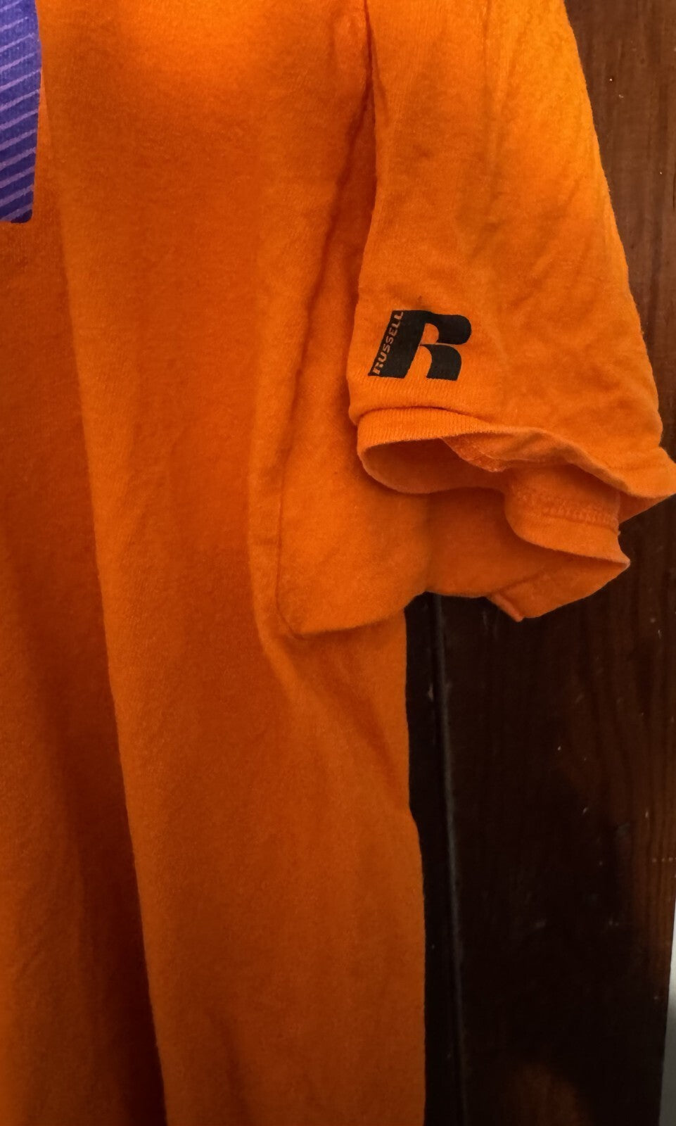 Clemson Tigers Russell Athletic T-shirt Men Sz XL Orange