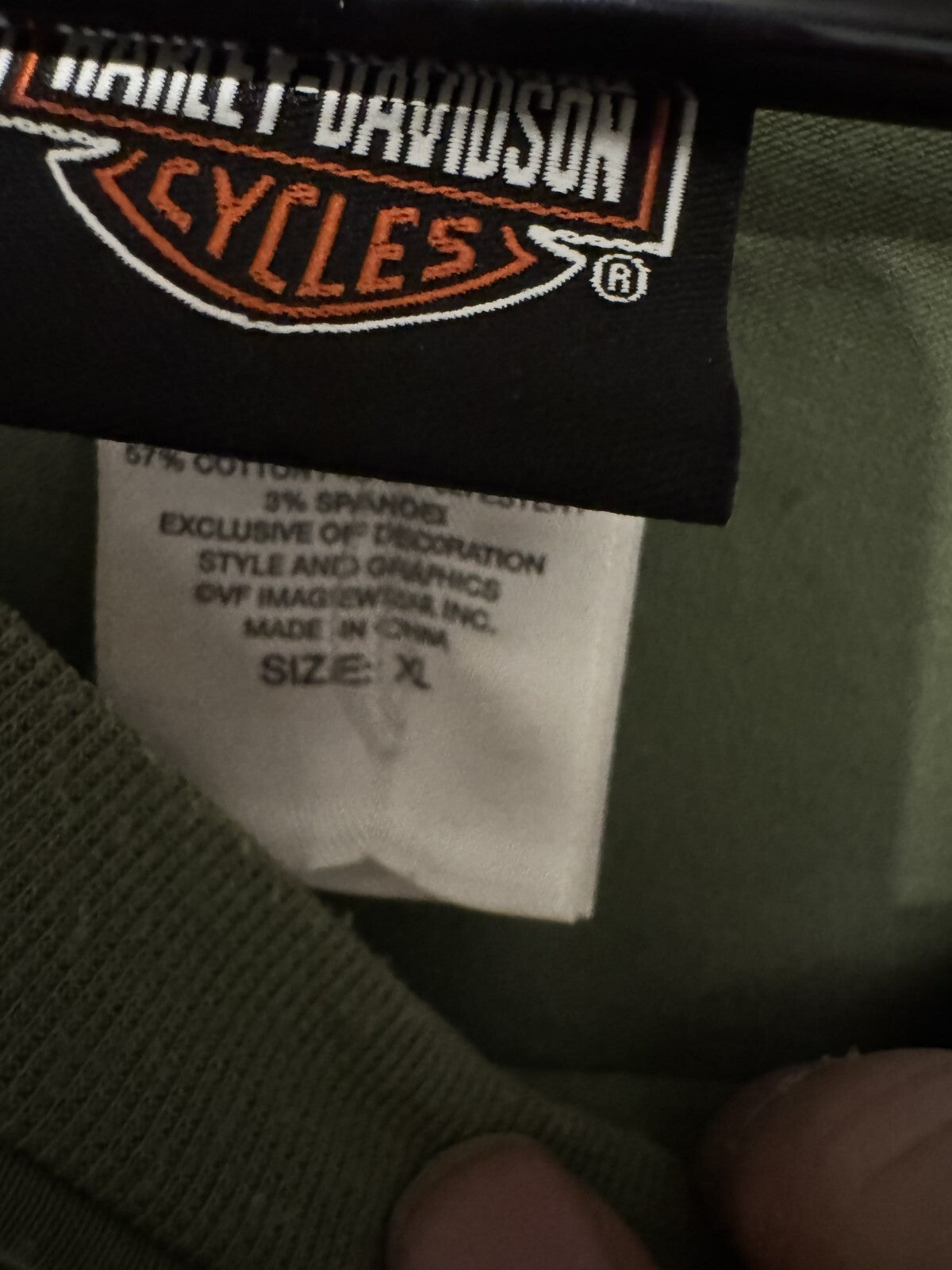 Harley-Davidson TShirt Seattle Men Sz XL Green Marysville WA