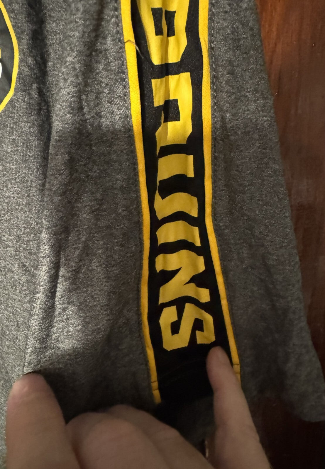 Boston Bruins Fanatics Polo Shirt Gray Men's Sz L