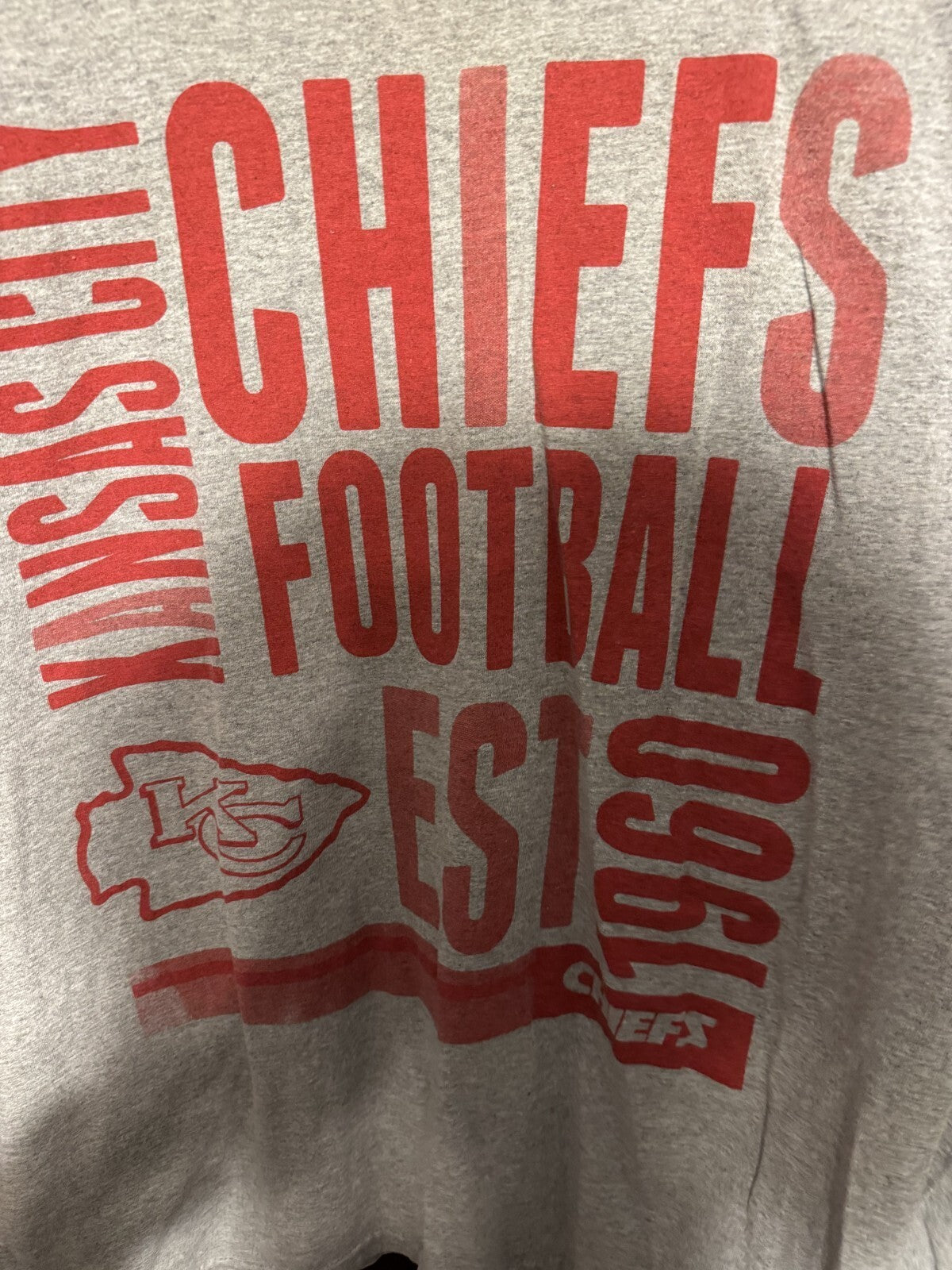 Kansas City Chiefs Gray S/S t-shirt Men's Size XXL