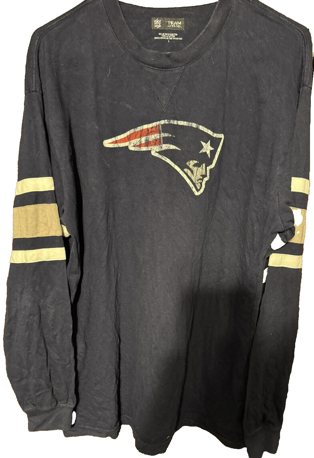 New England Patriots Long Sleeve Pullover Men Sz L Blue