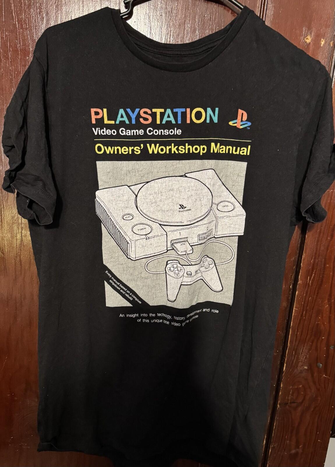 Playstation One Owner's Manual T-Shirt Men's Size M Black