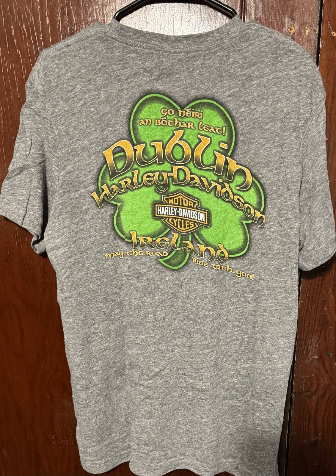 Harley-Davidson Vintage T-Shirt Dublin Ireland Men Sz L Gray