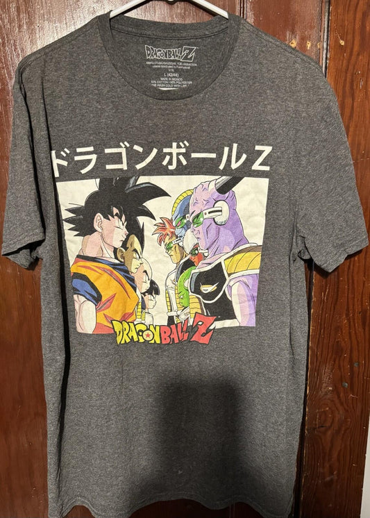 Dragon Ball Z Logo T-Shirt Men's Size L Gray