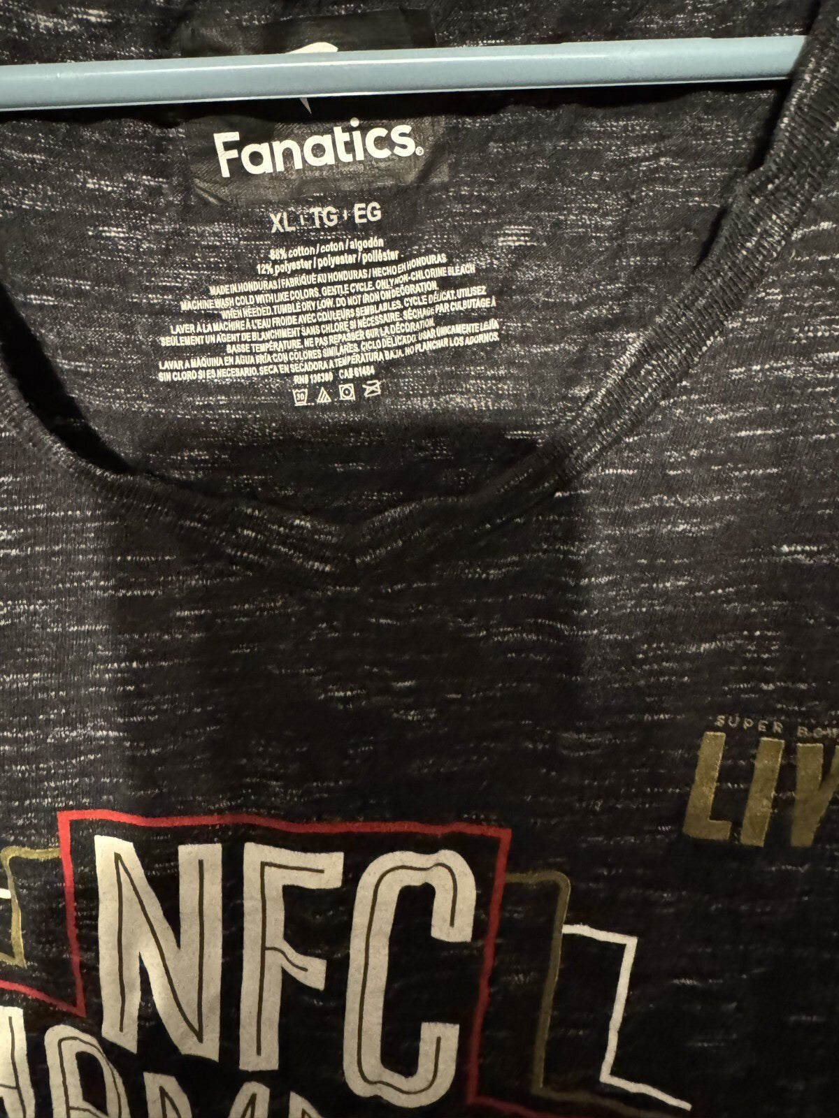 San Francisco 49ers NFC Champions TShirt Black Women's sz XL