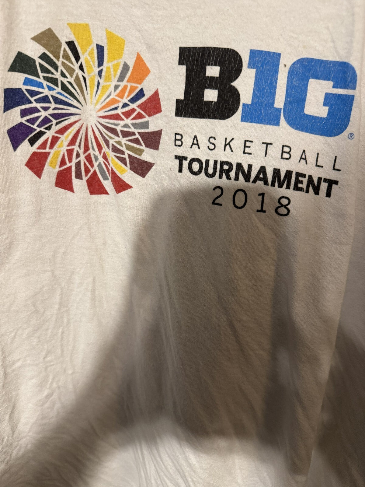 Big Ten 2018 Basketball Tournament Long Sleeve T-Shirt men Sz XL ? White B1G