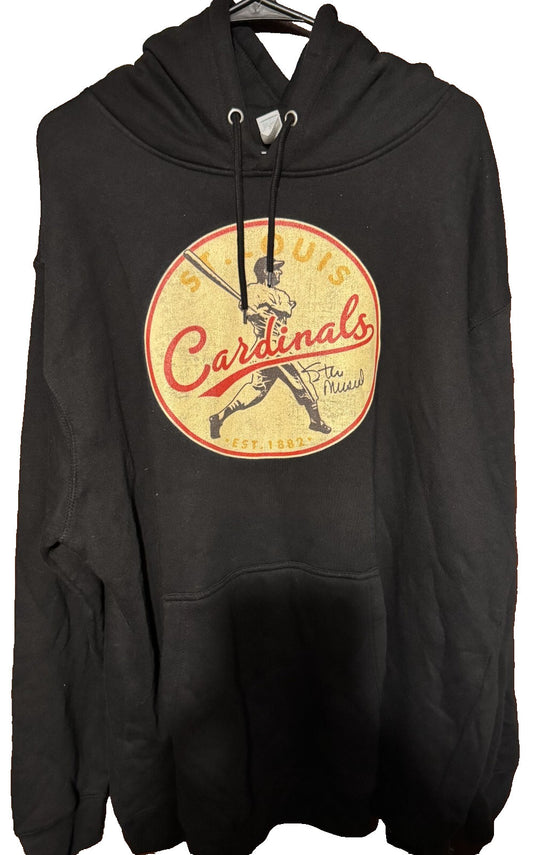 St. Louis Cardinals Stan Musial Hoodie Men Size XXL Black NWOT