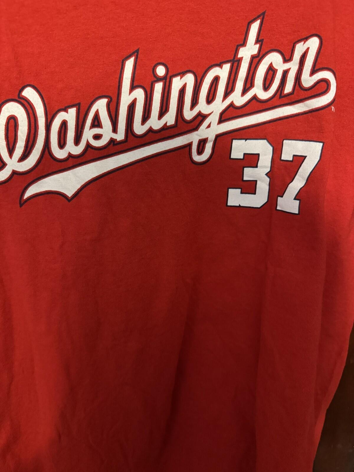 Washington Nationals Steven Strasburg Red T-Shirt Kid's Sz M