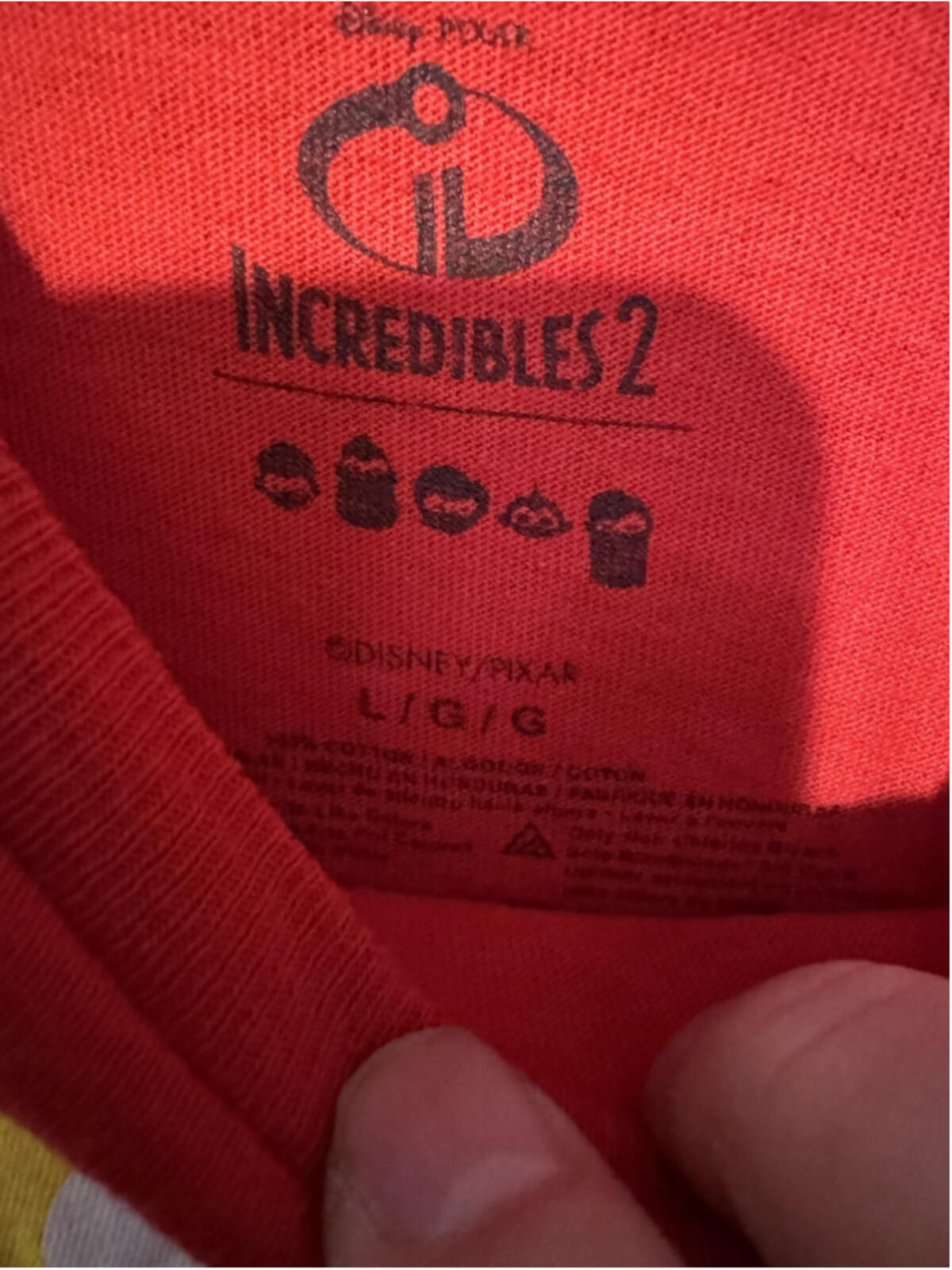 The Incredibles Disney T-Shirt Men's Size L Red