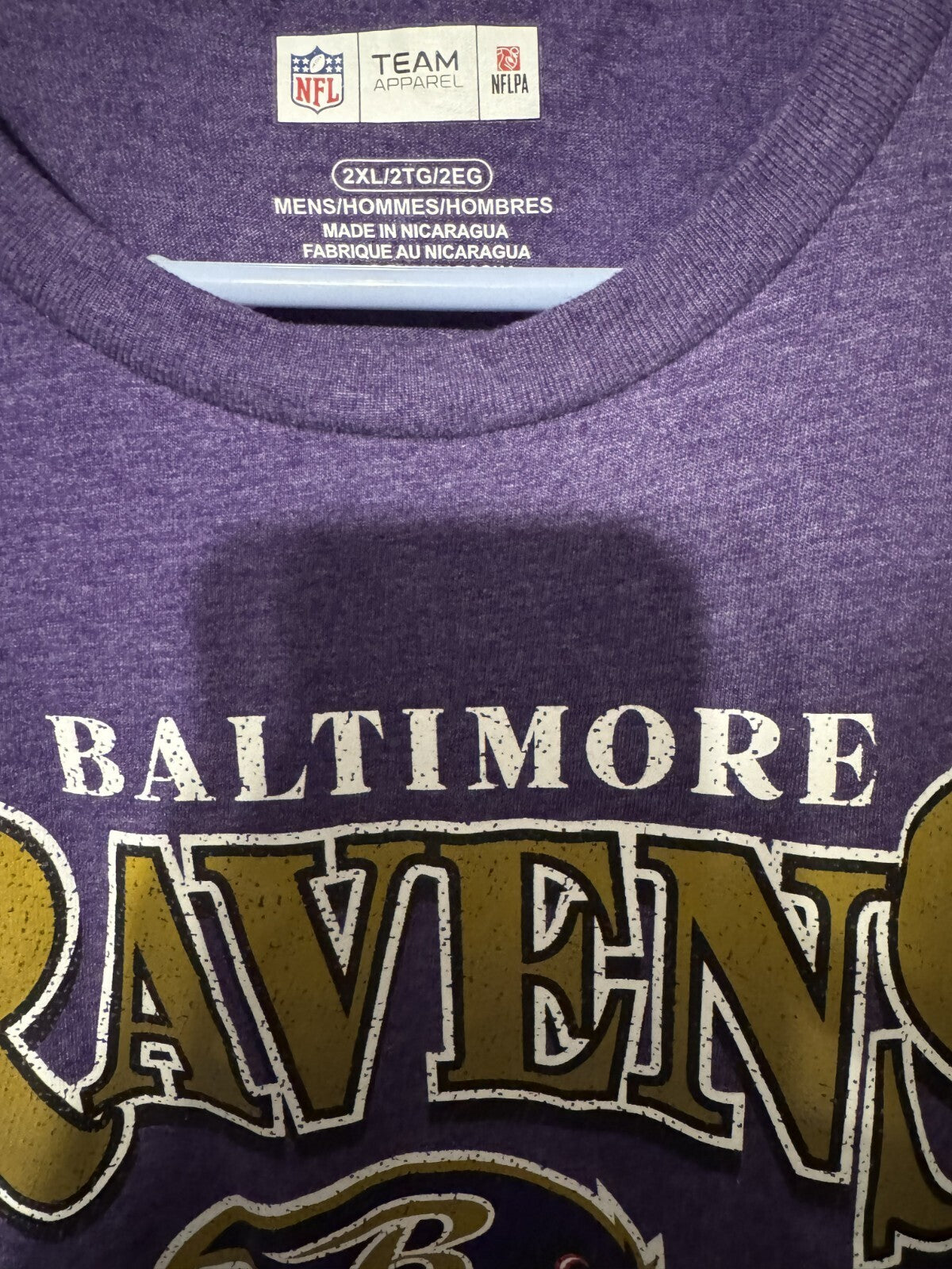 Baltimore Ravens Football Purple S/S T-shirt Men size XXL