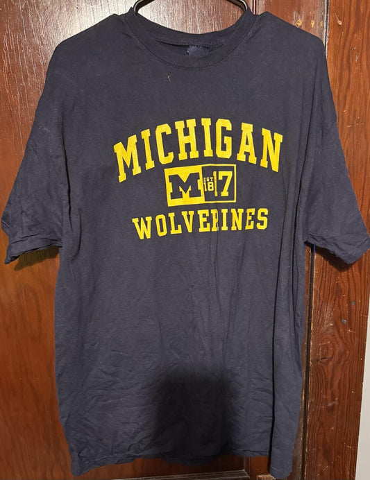 Michigan Wolverines Vintage T-shirt Sz XL Blue