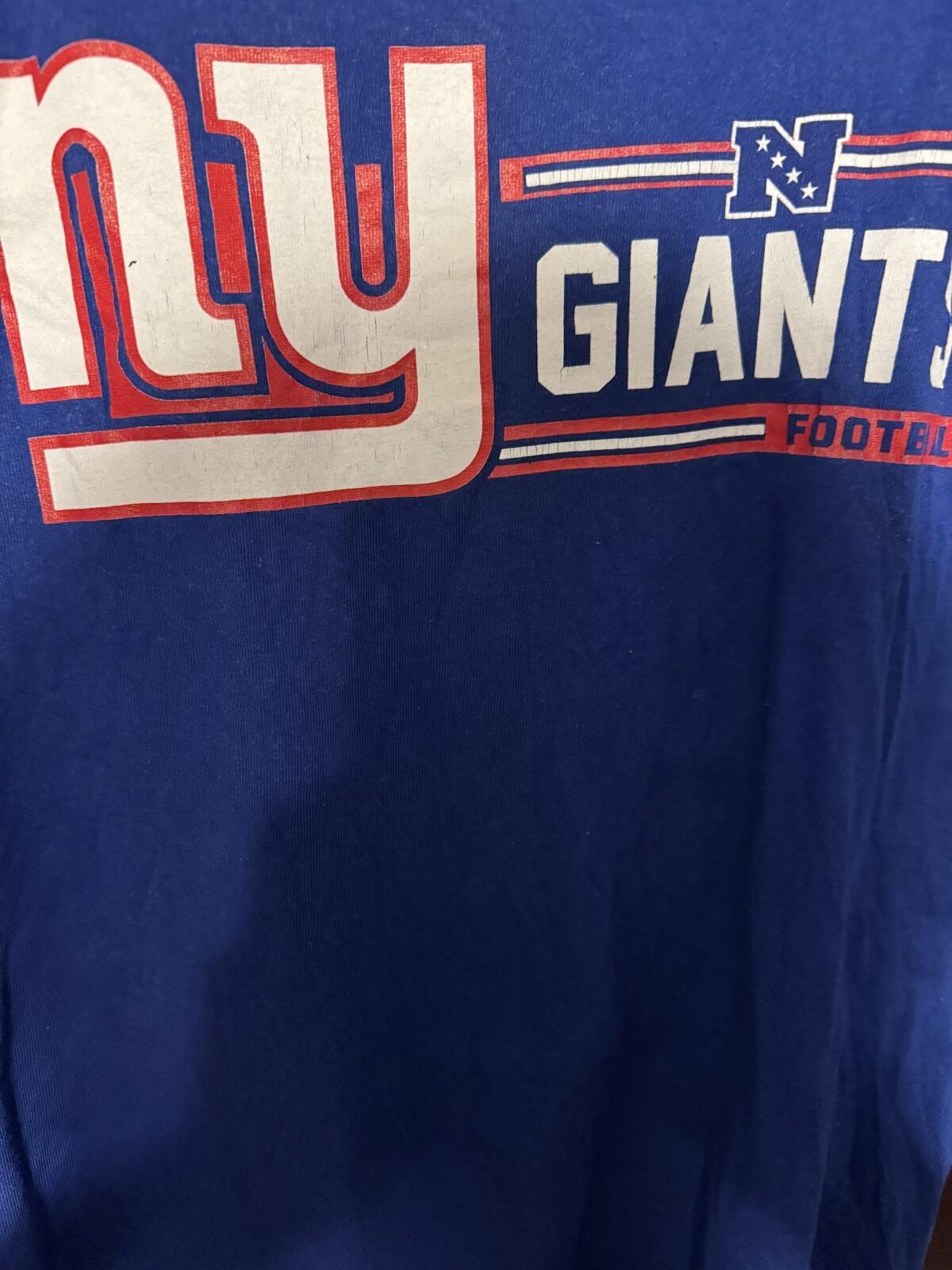New York Giants Short Sleeve T-Shirt Men Sz XL Blue