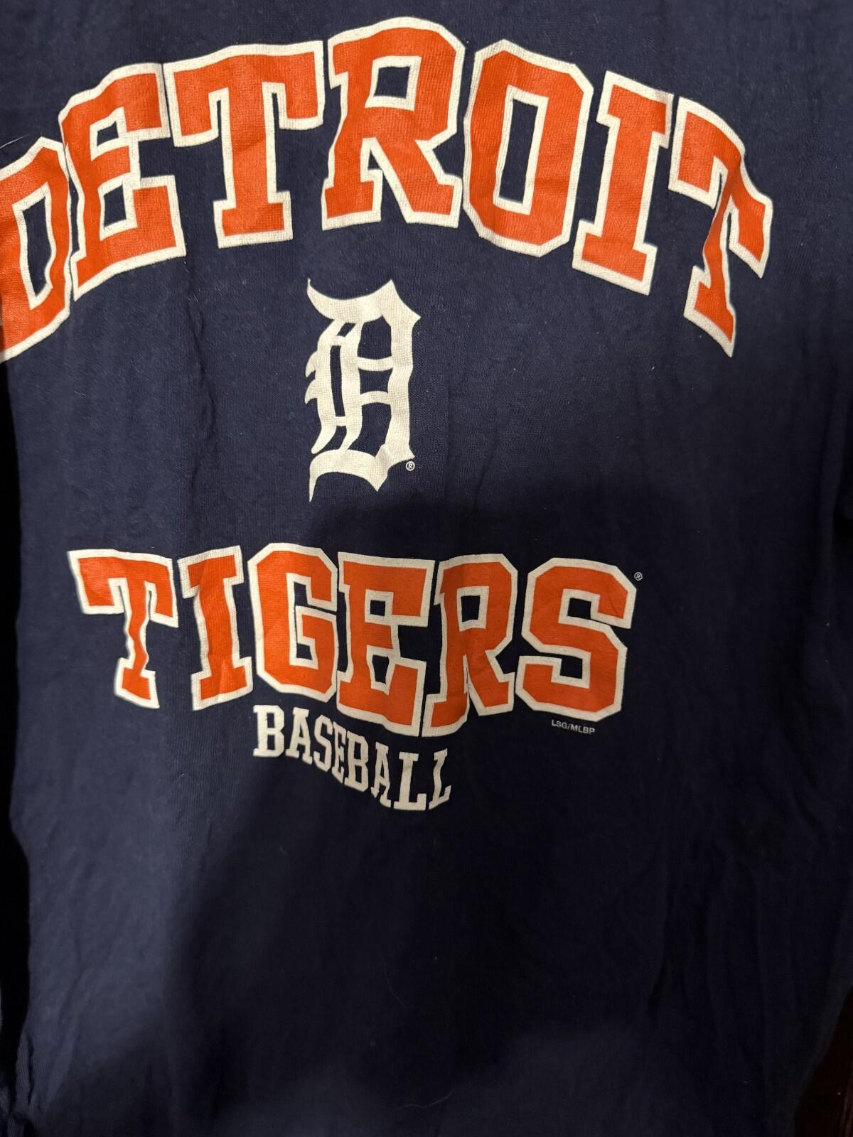 Detroit Tigers Blue T-Shirt Blue Men's Size Med MLB